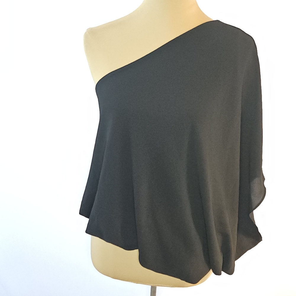 Vici Elegant Black Asymmetrical Blouse - L
